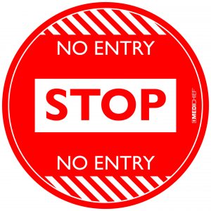 Floor Vinyl - Stop No Entry (Pack of 5)