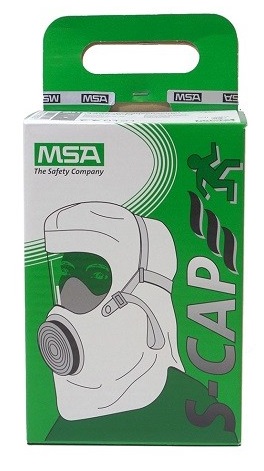 MSA S-Cap Smoke Hood in Cardboard Box