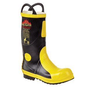 Tuffking 9687 Rubber Fire Fighting Boots, MED