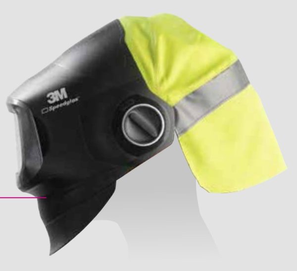 169021 hi vis head protection in use